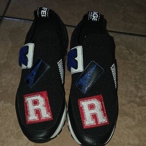 Karl Lagerfeld Black Sneakers with Blue and Red Accents